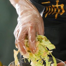 加厚耐用一次性PE手套, 1個, 普通款款11條 防水防油防污髭