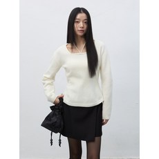 매장정품 제너럴아이디어 스트랩 니트 풀오버 [IVORY] WBE4L05547