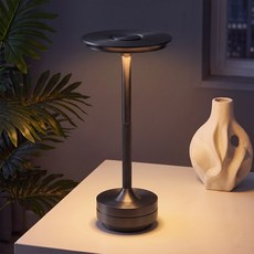 오솜 무드등 LED 스탠드 터치식 무선 조명 수면등, 블랙
