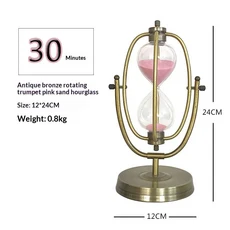 회전식 다이얼 전화 MCHEETA 레트로 전화 1960년대 빈티지 유선 전화 레트로 오래된 전화 유선 전화 앤틱 전화 가정/사무실용(핑크)