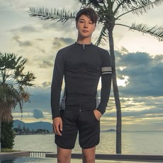 GALA泳裝 男生長袖短褲拉鏈水母衣 渡假潛水衝浪服