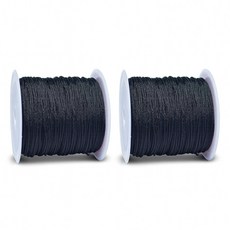 앙플러스 단단한 나일론 매듭실 팔찌 매듭끈, 블랙, 2개