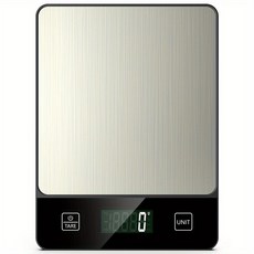 가정용 주방 전자저울 계량 커피저울 스테인리스 디지털 주방 저울 고정밀도 저울 1Kg/1g, 블랙, 1개, 1kg
