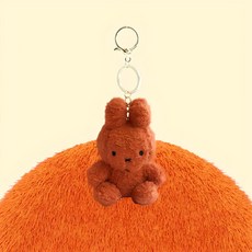 매니어리틀 미피 시팅 크리미 봉제인형 키링, 12cm, 브라운, 1개
