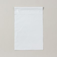 택배봉투 100매 17x26cm 화이트 고급 포리백 그레이