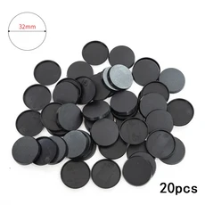 올스토어 25mm/32mm/40cmm Wargames 테이블 게임을위한 라운드 플라스틱 모델베이스 Diy 장난감 미니어처 2, 07 32mm 20pcs