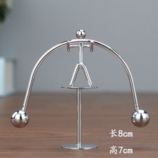 발란스맨 역도맨 외발맨 진자 운동 장식 인테리어, 작은 양다리 아이언맨 실버