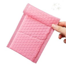 파스텔톤 핑크 미니 뽁뽁이 에어캡 포장 봉투 포카 굿즈 보호 택배 안전 포장재, 1개