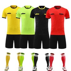 축구 심판복 상하의 세트 주심 심판 유니폼, XXXL, 1101 옐로우