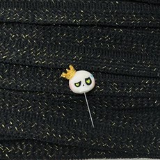 인형 손으로 그린 헤어 할로윈 해골 리본 장식, 1개, 8. TC - 7