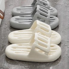 鏤空速幹浴室防滑靜音拖鞋 室內拖鞋 居家拖鞋 排水拖鞋 洗澡拖鞋 男女款, 白色,【40-41】適合39-40腳, 1個