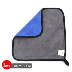 MotorcyclMicrofiber 청소 수건 세차 두꺼운 건조 천 자동차 바디 워시 타월 더블 레이어 깨끗한 넝마 30/40/60cm, [03] 1PCS-30x30cm