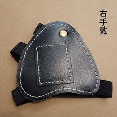 彈弓護指弓箭護手 加厚防打手防磨舒適通用護具, 1個, 黑色牛皮右手戴