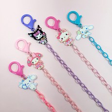 캐릭터 공주 아크릴 양면 글리터 헬로키티 시나모롤 쿠로미 마이멜로디 마스크스트랩