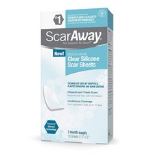 ScarAway 皮膚護理矽膠貼片, 1組, 透明1片(3.8cm *7.62cm), 1入