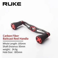 Ruke 캐스팅 릴 카본 핸들 및 EVA 메이트리 노브 3 색 길이 105mm 베이트 어셈블리 구멍 크기 8*5mm, 04 8x5