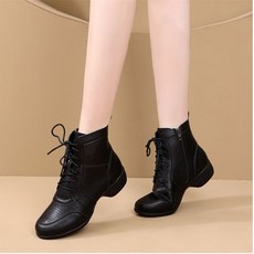 블라벨리 여성댄스화 하이탑 펀칭 소가죽 소프트 줌바 재즈 라틴 라인댄스 스포츠댄스화 슈즈ZH5842, 240, 블랙