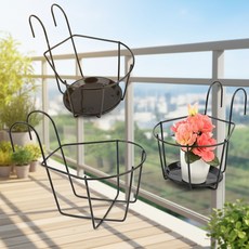 공간활용 베란다 난간 철제 화분거치대 1P용 강템, 1개