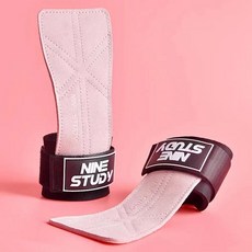 만화 패턴 소가죽 역도 장갑 크로스핏 훈련 피트니스 보디빌딩 운동 손바닥 보호대 수평, 색상: 1. Pink, 1개