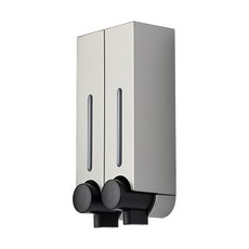 生活采家 壁掛給皂機, 1個, 250ml霧銀雙孔(含內管), 霧銀