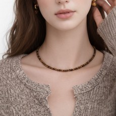 루비앤 A급 천연 호안석 실버925 목걸이 재물운 소원성취 행운 4mm 6mm 목걸이