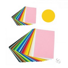 제오오스토어 칼라펠트 접착 진노랑 45x30cm 1개 펠트시트 게시판용 펠트천 미술교육도구