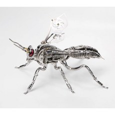 鋼魔獸 3D模型 金屬拼圖 拼裝模型 DIY 聖誕交換禮物, 1個, 白鋼狂蜂, 白鋼狂蜂