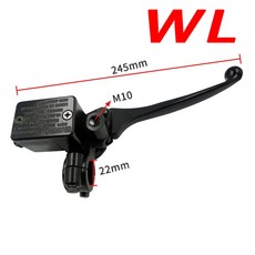 오토바이 브레이크 7/8 스쿠터 "22mm 마스터 자전거 쿼드 레버 실린더 프론트 먼지 호환 펌프 용 범용 ATV 유압, WL black right, 1개