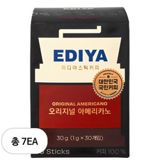 이디야 비니스트 오리지널 아메리카노 원두커피믹스, 1g, 30개입, 7개