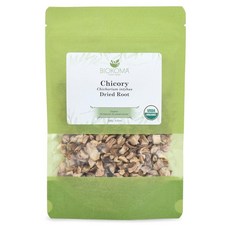 Biokoma 유기농 치커리 뿌리 100g 100.6g(3.5온스) 드라이 컷 커피 대체품 USDA 허브 티 카페인 프리 소화 건강 재밀봉 가능한 습기 방지 파우치 첨가제 없, Biokoma 유기농 치커리 뿌리 100g 100.6g