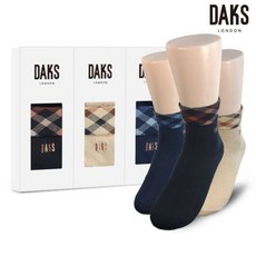 [백화점 정품] 25FW 닥스 숙녀양말 3족 선물세트 무압박단목 사선하우스체크 23405