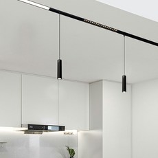 M20 마그네틱 레일 부속 조명기구 폭27mm 등기구 스팟 스포트, 1개, 스팟 집중형 7W(전구색)-블랙