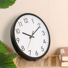 라베코 무소음 원형 벽시계, 블랙