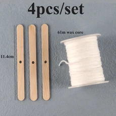 무연 캔들 심지 2.6-20cm 사전 왁스 코튼 금속 유지 탭 DIY 수제 도구