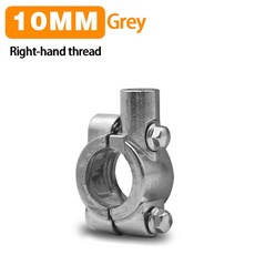 AOHEWEI 오토바이 미러 마운트 핸들 홀더 8/10mm 바 용 어댑터 ATV 스쿠터 클램프 스레드, 10MM Silver 2Pcs