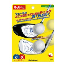 Golf-it! 桿面擊球痕跡標籤貼紙 擊球點記錄，改善揮桿, G-97射擊標記, 6 片入 (ウッド用), 6 片入 (アイアン用)