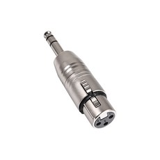 XLR轉6.3mm TRS轉接頭 鍍銀全金屬音訊轉接器, 1個, MA-3FSP