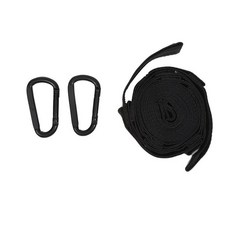 2Pcs 해먹 스트랩 특수 폴리 에스터 5 링 고하중 야외 내구성 내마모성, black with 2
