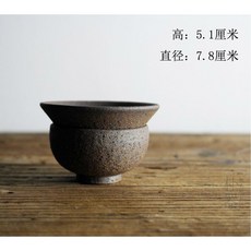 소금항아리 소금단지 된장 옹기 도자기 숨쉬는 양념통 고추장 찻잎보관함 필터 노란색, 티필터 노란색 반점, 1개