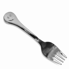 스마일 얼굴 미아방지 안전포크 13cm 키즈포크, 1