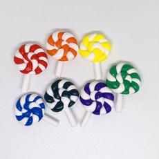 무지개사탕 (7개입) 석고방향제재료 지방이베어브릭장식 미니인형장식 미니어처 꾸미기재료