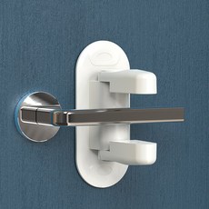 문손잡이 안전 잠금장치, 1개, 화이트