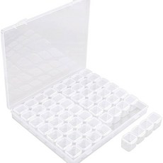 1pc56 조정 가능한 플라스틱 네일 액세서리 보관 상자 도구 분리형 독립 그리드 소형