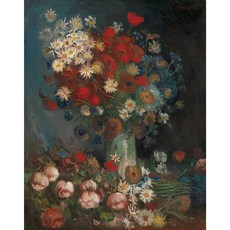 Still life with meadow flowers and roses 편집아트포스터 감성선물 고흐, 그림만(매트지), A6