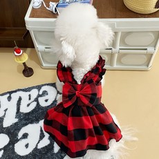 洋氣新品寵物裙子狗狗衣服公主裙泰迪比熊博美小型犬連衣裙春夏季, 1個, 時尚咖色細格子裙,S 適閤3-5斤