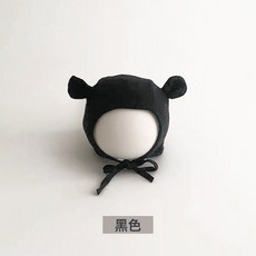 嬰兒帽子春秋男寶嬰幼兒春季小熊護耳帽女孩寶寶可愛純棉胎帽