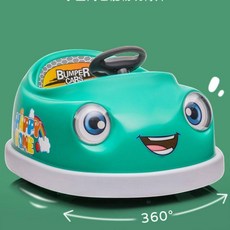 MONI 아기범퍼카 키즈 범퍼카 실내 어린이 아기, 1개, 그린+리모컨 타이머
