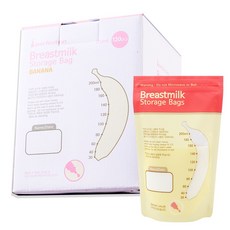 퍼펙션 바나나 변온 모유저장팩 200ml 120매 온도체크 이지컷 이중지퍼 일회용, 120개입, 3개