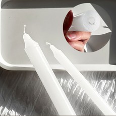 더문샵 다용도 하얀 긴양초 갑초 일반 종교용품 법당용초 불교초 가정용양초, 6p