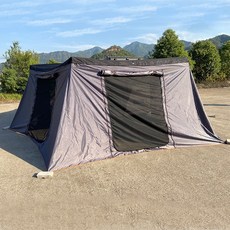 차량용 270도 사이드 텐트 캠핑 차박용 빠른 개방형 어닝 루프탑 결합 야외 쉘터, 2m, 일반 부채꼴 + 사각형 테두리 천